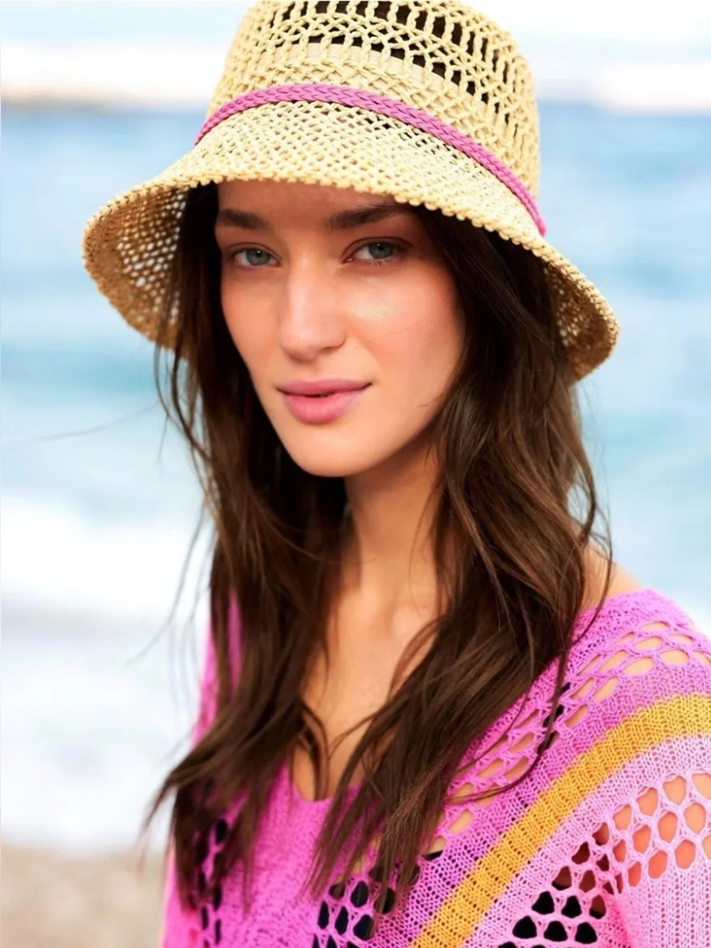 Shiraleah Allison Bucket Hat, Natural NWT